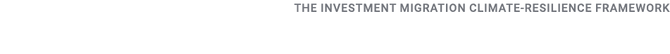 The Investment Migration Climate Resilience Framework